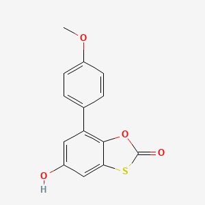 5-hydroxy-7-(4-methoxyphenyl)-2H-1,3-benzoxathiol-2-one