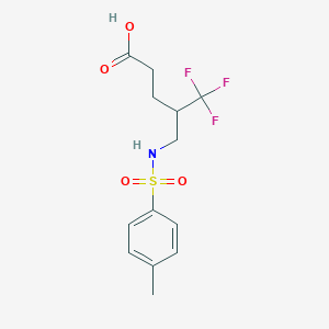 5,5,5-Trifluoro-4-(([(4-methylphenyl)sulfonyl]amino)methyl)pentanoic acid