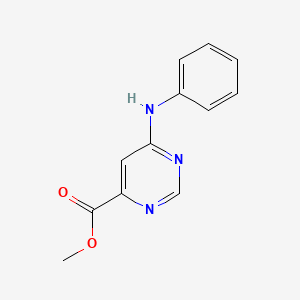 molecular formula C12H11N3O2 B12225386 Methyl 6-(phenylamino)pyrimidine-4-carboxylate CAS No. 81333-08-6