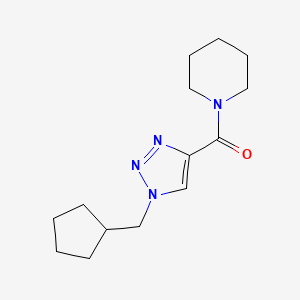 1-[1-(cyclopentylmethyl)-1H-1,2,3-triazole-4-carbonyl]piperidine