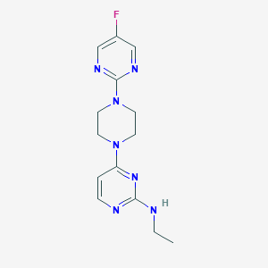 N-ethyl-4-[4-(5-fluoropyrimidin-2-yl)piperazin-1-yl]pyrimidin-2-amine