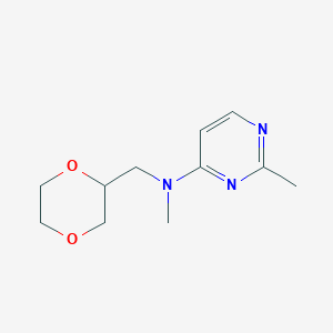 N-[(1,4-dioxan-2-yl)methyl]-N,2-dimethylpyrimidin-4-amine