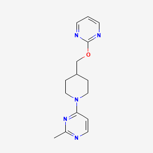 2-Methyl-4-{4-[(pyrimidin-2-yloxy)methyl]piperidin-1-yl}pyrimidine