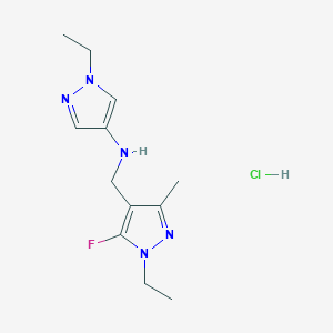 1-ethyl-N-[(1-ethyl-5-fluoro-3-methylpyrazol-4-yl)methyl]pyrazol-4-amine;hydrochloride