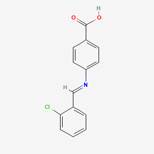 4-(((2-Chlorophenyl)methylene)amino)benzoic acid