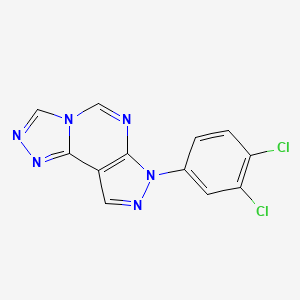 molecular formula C12H6Cl2N6 B12225438 C12H6Cl2N6 