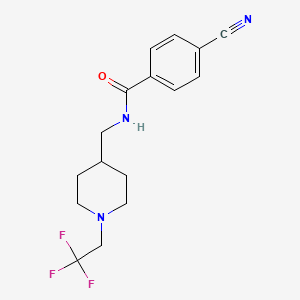 4-Cyano-n-{[1-(2,2,2-trifluoroethyl)piperidin-4-yl]methyl}benzamide