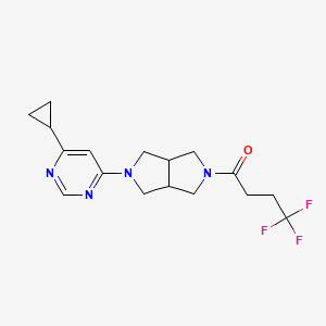 1-[5-(6-Cyclopropylpyrimidin-4-yl)-octahydropyrrolo[3,4-c]pyrrol-2-yl]-4,4,4-trifluorobutan-1-one