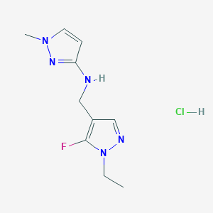 N-[(1-ethyl-5-fluoropyrazol-4-yl)methyl]-1-methylpyrazol-3-amine;hydrochloride