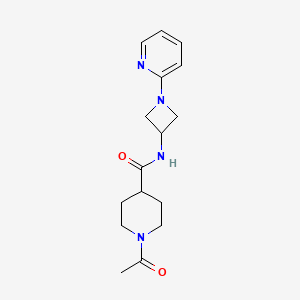 1-acetyl-N-[1-(pyridin-2-yl)azetidin-3-yl]piperidine-4-carboxamide