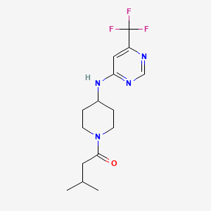 3-Methyl-1-(4-{[6-(trifluoromethyl)pyrimidin-4-yl]amino}piperidin-1-yl)butan-1-one