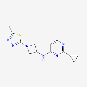 2-cyclopropyl-N-[1-(5-methyl-1,3,4-thiadiazol-2-yl)azetidin-3-yl]pyrimidin-4-amine