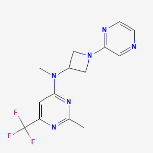 N,2-dimethyl-N-[1-(pyrazin-2-yl)azetidin-3-yl]-6-(trifluoromethyl)pyrimidin-4-amine