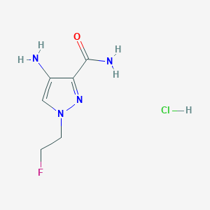 4-Amino-1-(2-fluoroethyl)pyrazole-3-carboxamide;hydrochloride