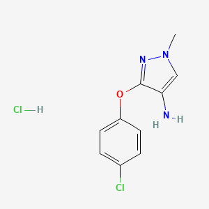 3-(4-Chlorophenoxy)-1-methylpyrazol-4-amine;hydrochloride