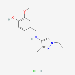 4-[[(1-Ethyl-3-methylpyrazol-4-yl)amino]methyl]-2-methoxyphenol;hydrochloride