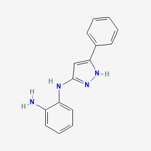 B1222563 N2-(5-phenyl-1H-pyrazol-3-yl)benzene-1,2-diamine CAS No. 104893-77-8