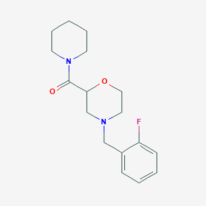 4-[(2-Fluorophenyl)methyl]-2-(piperidine-1-carbonyl)morpholine