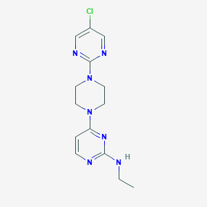 molecular formula C14H18ClN7 B12225631 4-[4-(5-chloropyrimidin-2-yl)piperazin-1-yl]-N-ethylpyrimidin-2-amine 