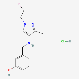 3-[[[1-(2-Fluoroethyl)-3-methylpyrazol-4-yl]amino]methyl]phenol;hydrochloride