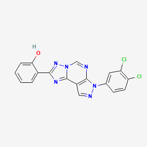 2-[3-(3,4-Dichlorophenyl)-6-hydropyrazolo[5,4-d]1,2,4-triazolo[1,5-e]pyrimidin-8-yl]phenol