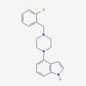 molecular formula C19H20ClN3 B1222566 4-[4-[(2-氯苯基)甲基]-1-哌嗪基]-1H-吲哚 CAS No. 334974-31-1