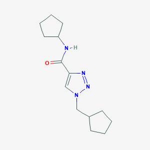 molecular formula C14H22N4O B12225668 N-cyclopentyl-1-(cyclopentylmethyl)-1H-1,2,3-triazole-4-carboxamide 