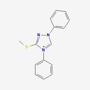 molecular formula C15H14N3S+ B1222567 3-Methylthio-1,4-diphenyl-1H-1,3,4-triazolium 