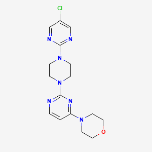 molecular formula C16H20ClN7O B12225725 4-{2-[4-(5-Chloropyrimidin-2-yl)piperazin-1-yl]pyrimidin-4-yl}morpholine 