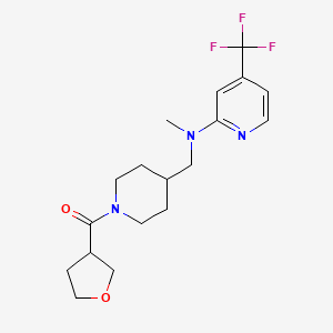 N-methyl-N-{[1-(oxolane-3-carbonyl)piperidin-4-yl]methyl}-4-(trifluoromethyl)pyridin-2-amine