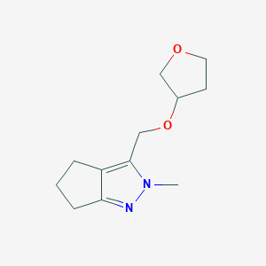 2-methyl-3-[(oxolan-3-yloxy)methyl]-2H,4H,5H,6H-cyclopenta[c]pyrazole