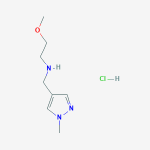 molecular formula C8H16ClN3O B12225766 2-methoxy-N-[(1-methylpyrazol-4-yl)methyl]ethanamine;hydrochloride 