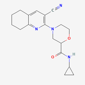 4-(3-cyano-5,6,7,8-tetrahydroquinolin-2-yl)-N-cyclopropylmorpholine-2-carboxamide