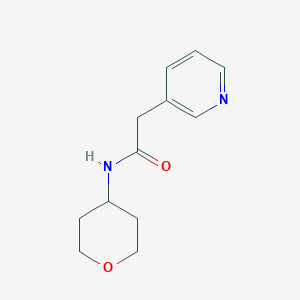 molecular formula C12H16N2O2 B12225788 N-(oxan-4-yl)-2-(pyridin-3-yl)acetamide 