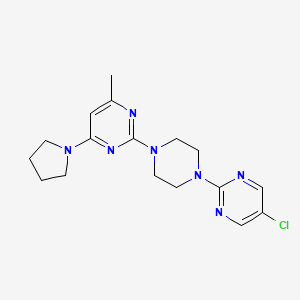 2-[4-(5-Chloropyrimidin-2-yl)piperazin-1-yl]-4-methyl-6-(pyrrolidin-1-yl)pyrimidine