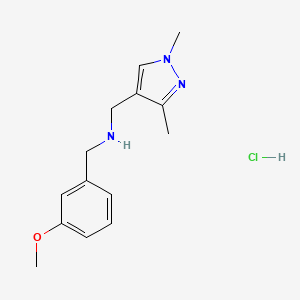 1-(1,3-dimethyl-1H-pyrazol-4-yl)-N-(3-methoxybenzyl)methanamine