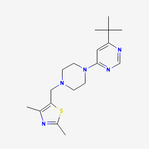 4-Tert-butyl-6-{4-[(2,4-dimethyl-1,3-thiazol-5-yl)methyl]piperazin-1-yl}pyrimidine