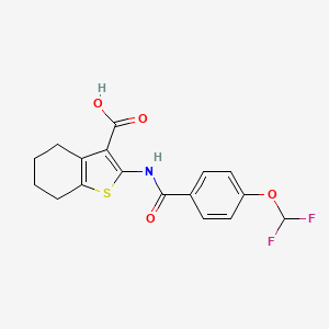 2-[4-(Difluoromethoxy)benzamido]-4,5,6,7-tetrahydro-1-benzothiophene-3-carboxylic acid