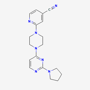 2-{4-[2-(Pyrrolidin-1-yl)pyrimidin-4-yl]piperazin-1-yl}pyridine-4-carbonitrile