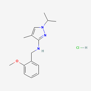 molecular formula C15H22ClN3O B12225939 1-isopropyl-N-(2-methoxybenzyl)-4-methyl-1H-pyrazol-3-amine 