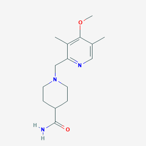 1-[(4-Methoxy-3,5-dimethylpyridin-2-yl)methyl]piperidine-4-carboxamide