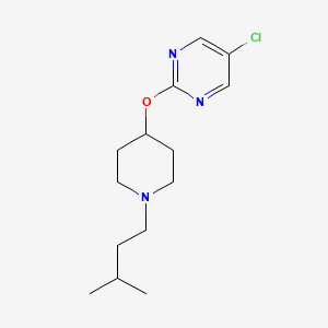 molecular formula C14H22ClN3O B12225961 5-Chloro-2-{[1-(3-methylbutyl)piperidin-4-yl]oxy}pyrimidine 