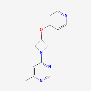 molecular formula C13H14N4O B12225967 4-Methyl-6-[3-(pyridin-4-yloxy)azetidin-1-yl]pyrimidine 