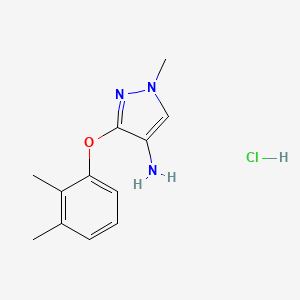 molecular formula C12H16ClN3O B12225978 3-(2,3-Dimethylphenoxy)-1-methylpyrazol-4-amine;hydrochloride 