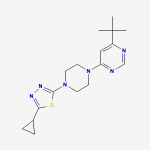 4-Tert-butyl-6-[4-(5-cyclopropyl-1,3,4-thiadiazol-2-yl)piperazin-1-yl]pyrimidine