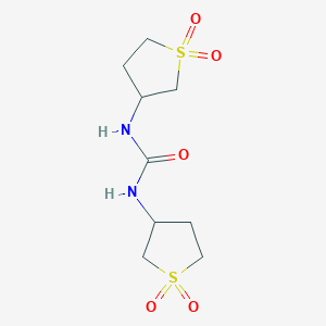 molecular formula C9H16N2O5S2 B12226006 1,3-Bis(1,1-dioxidotetrahydrothiophen-3-yl)urea 