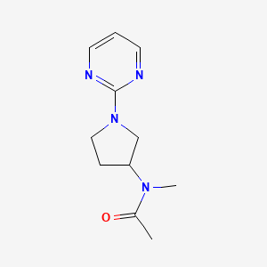 molecular formula C11H16N4O B12226025 N-methyl-N-[1-(pyrimidin-2-yl)pyrrolidin-3-yl]acetamide 