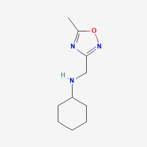 N-[(5-methyl-1,2,4-oxadiazol-3-yl)methyl]cyclohexanamine