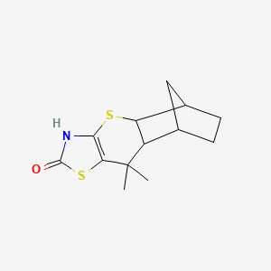 9,9-Dimethyl-3,7-dithia-5-azatetracyclo[9.2.1.0^{2,10}.0^{4,8}]tetradec-4(8)-en-6-one