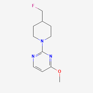 molecular formula C11H16FN3O B12226063 2-[4-(Fluoromethyl)piperidin-1-yl]-4-methoxypyrimidine 